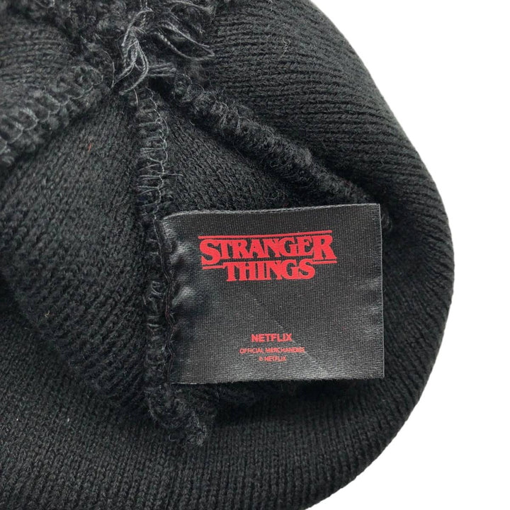 STRANGER THINGS Stranger Things Knit Beanie, One Size Fits Most acrylic black type Vintage Second Hand