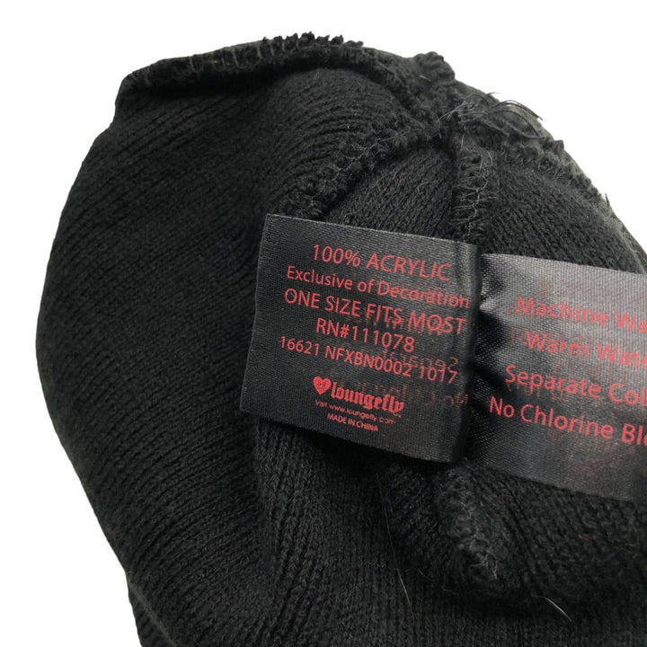 STRANGER THINGS Stranger Things Knit Beanie, One Size Fits Most acrylic black type Vintage Second Hand