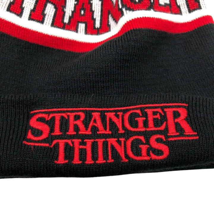 STRANGER THINGS Stranger Things Knit Beanie, One Size Fits Most acrylic black type Vintage Second Hand