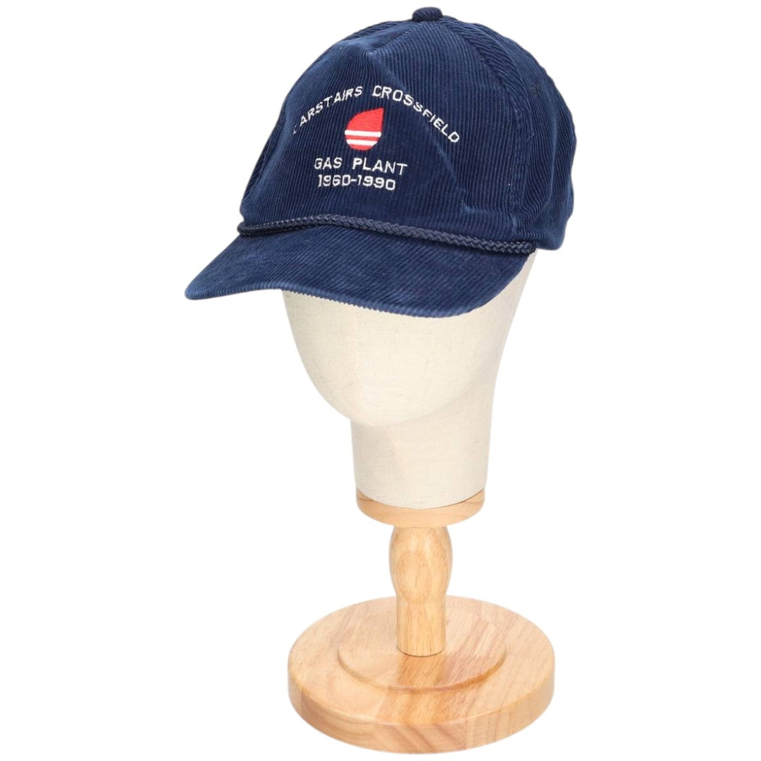 Vintage 90'S YUPOONG Trucker Cap, Corduroy Cap, One Size Fits Most cotton navy blue type Vintage Second Hand