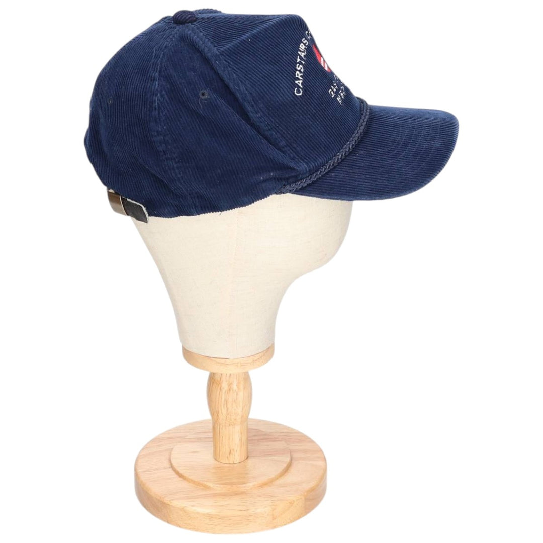 Vintage 90'S YUPOONG Trucker Cap, Corduroy Cap, One Size Fits Most cotton navy blue type Vintage Second Hand