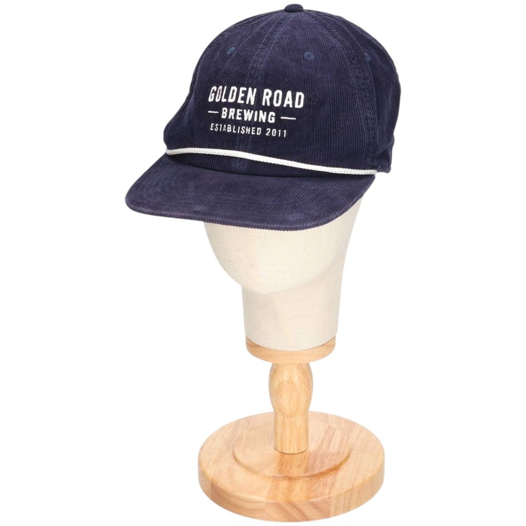 SPORTIQE Corduroy Cap, Free Size, Vintage cotton navy blue type Vintage Second Hand