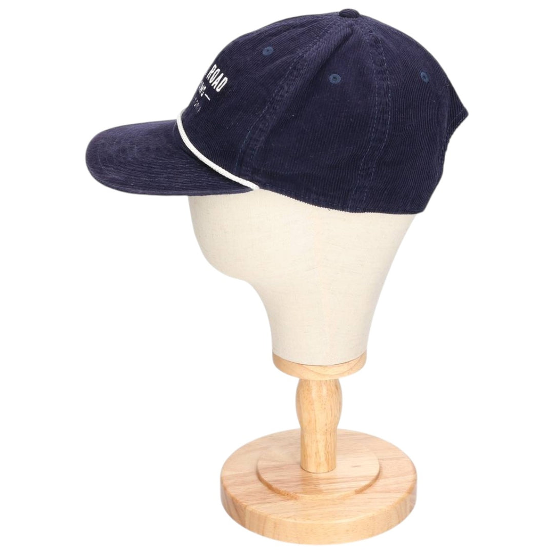 SPORTIQE Corduroy Cap, Free Size, Vintage cotton navy blue type Vintage Second Hand