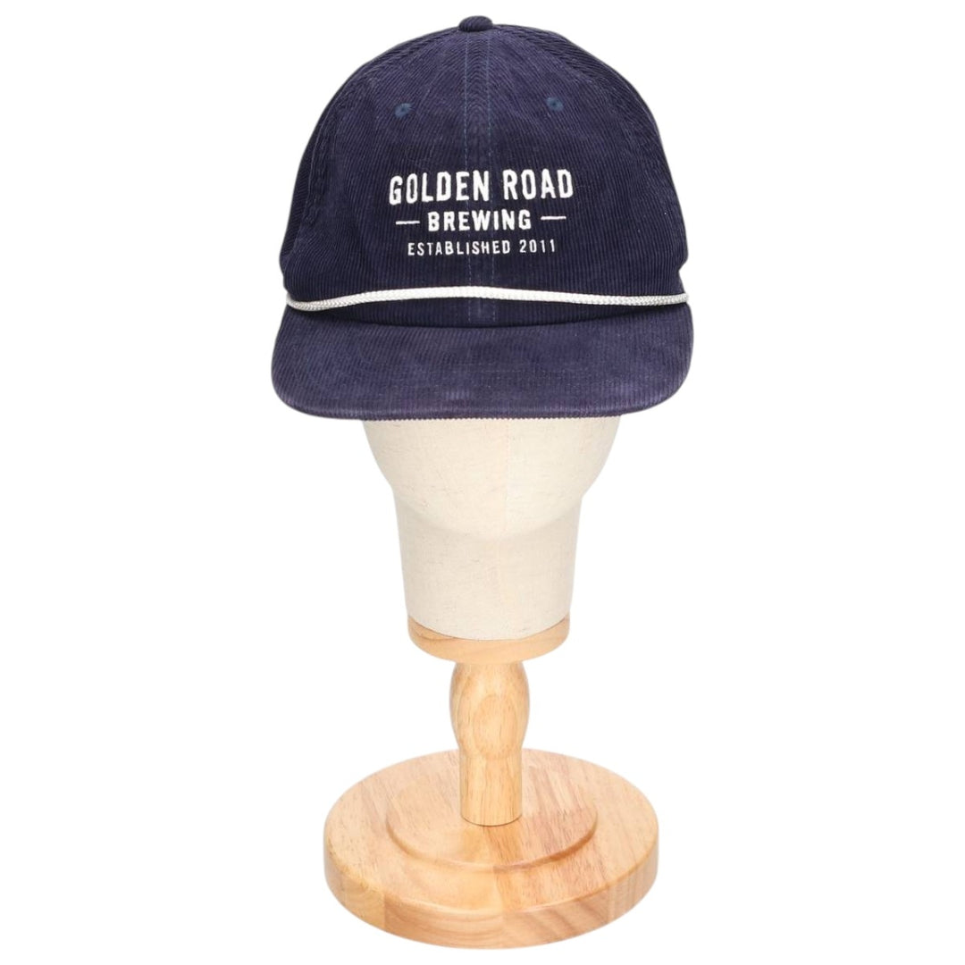 SPORTIQE Corduroy Cap, Free Size, Vintage cotton navy blue type Vintage Second Hand