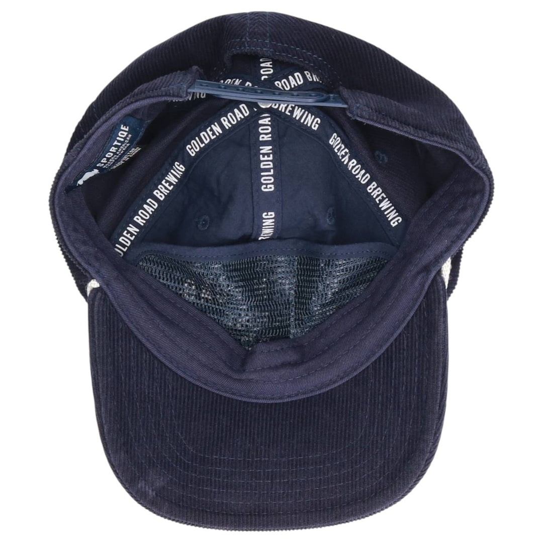 SPORTIQE Corduroy Cap, Free Size, Vintage cotton navy blue type Vintage Second Hand