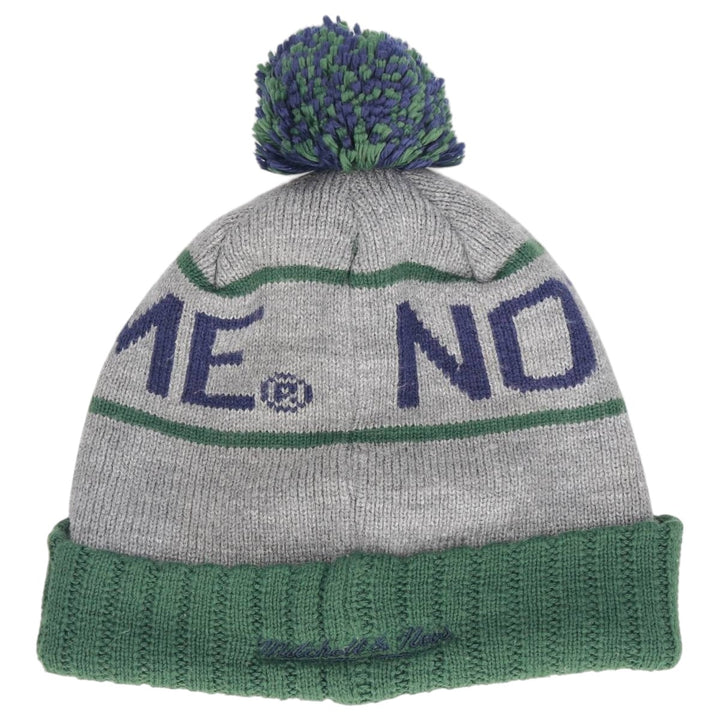 MITCHELL AND NESS Notre Dame Fighting Irish College Knit Beanie, One Size Fits Most acrylic gray type Vintage Second Hand