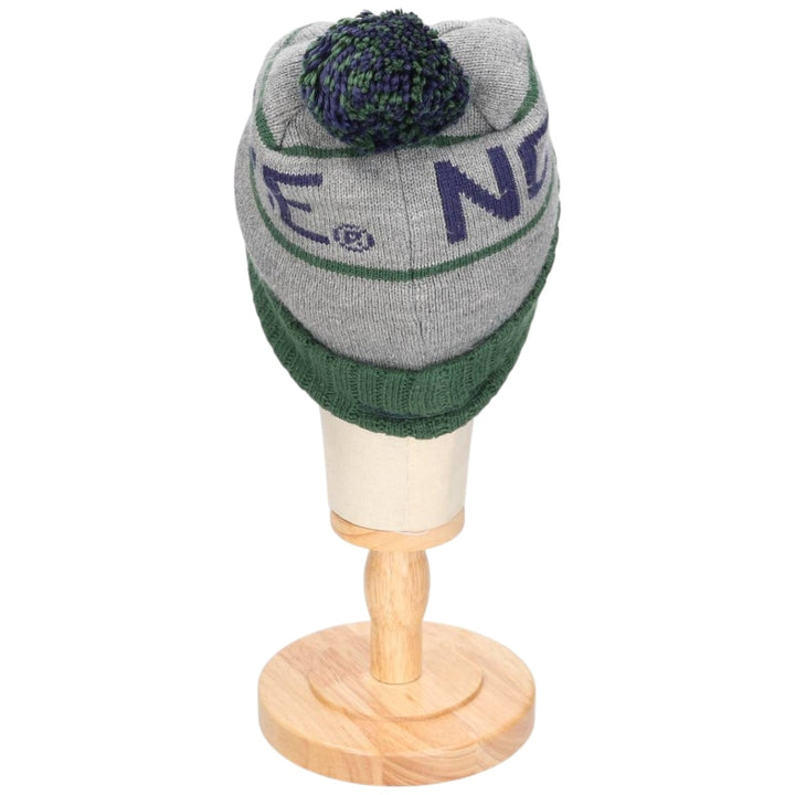 MITCHELL AND NESS Notre Dame Fighting Irish College Knit Beanie, One Size Fits Most acrylic gray type Vintage Second Hand