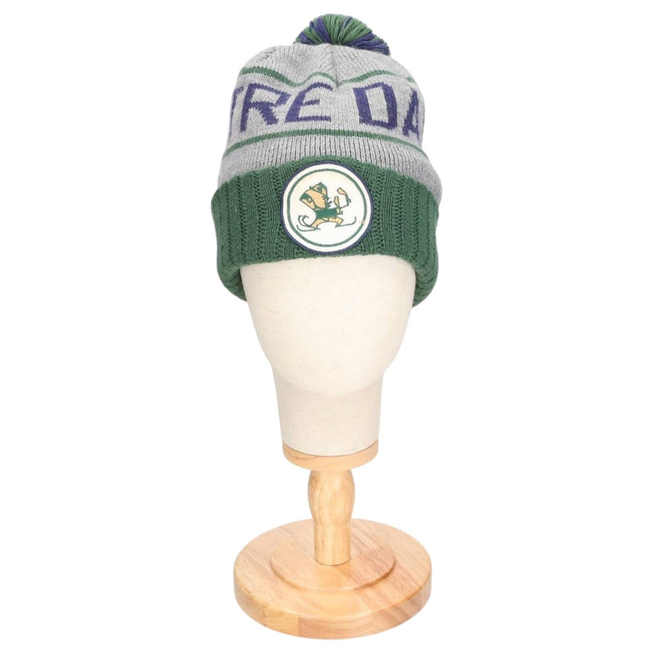 MITCHELL AND NESS Notre Dame Fighting Irish College Knit Beanie, One Size Fits Most acrylic gray type Vintage Second Hand