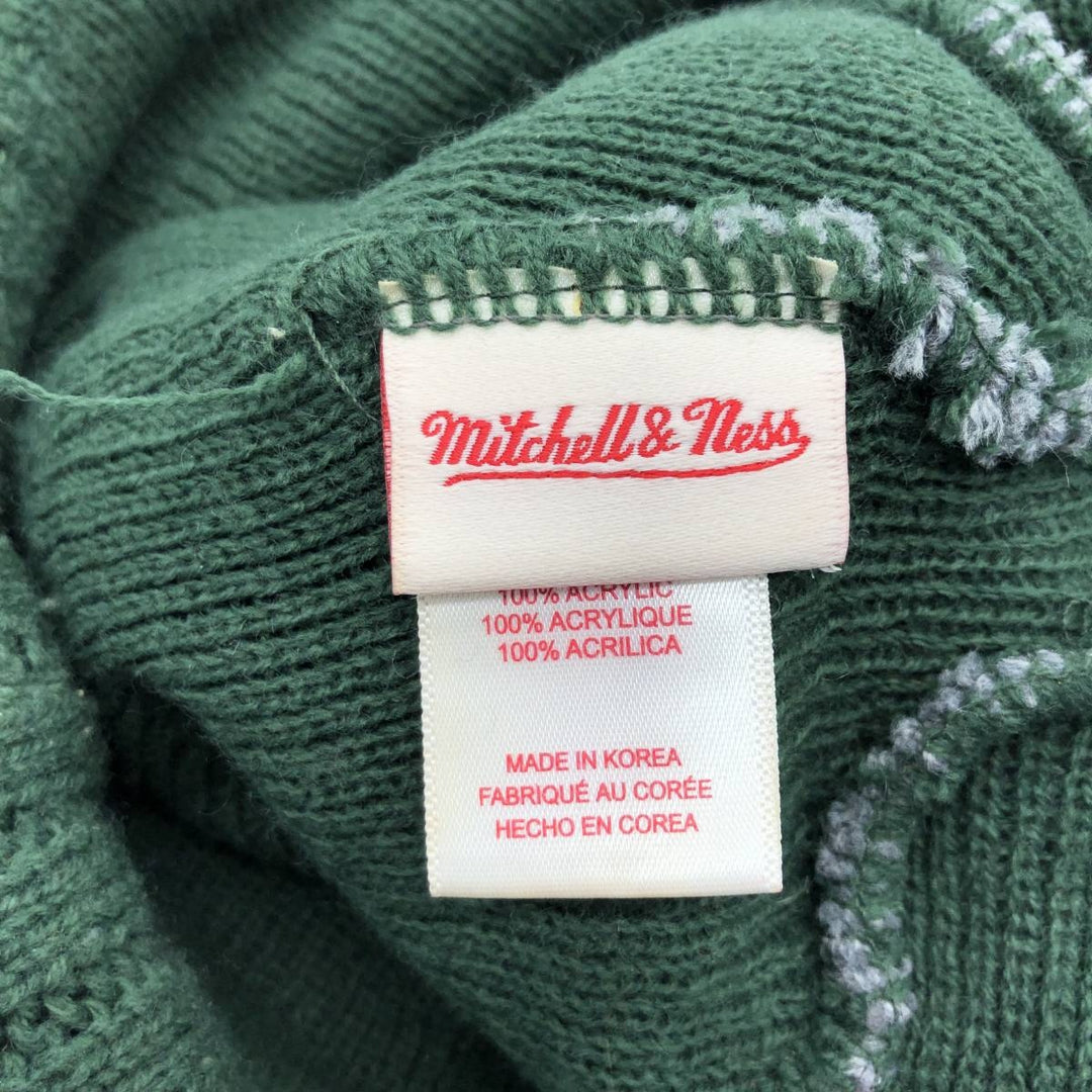 MITCHELL AND NESS Notre Dame Fighting Irish College Knit Beanie, One Size Fits Most acrylic gray type Vintage Second Hand