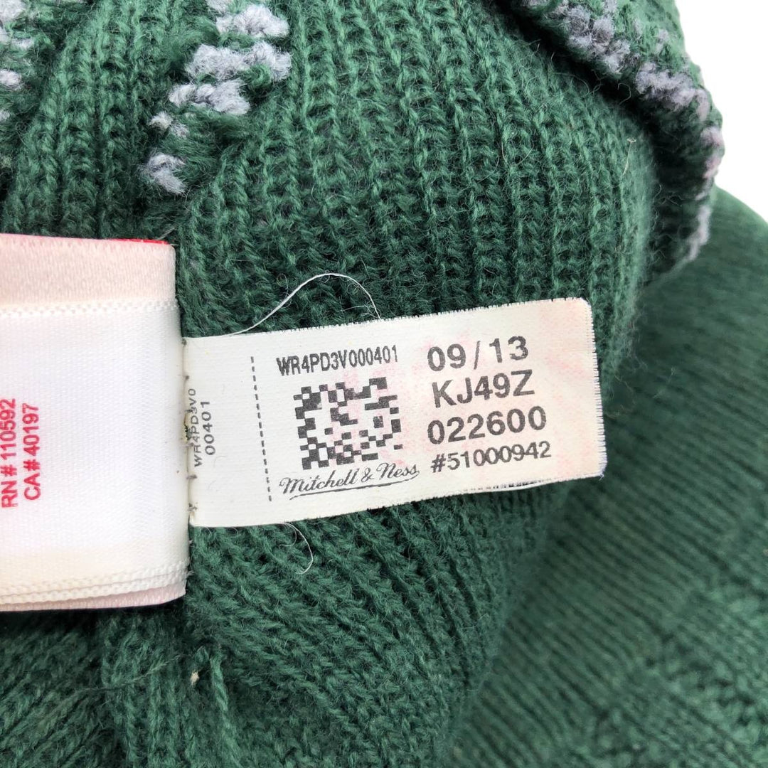 MITCHELL AND NESS Notre Dame Fighting Irish College Knit Beanie, One Size Fits Most acrylic gray type Vintage Second Hand