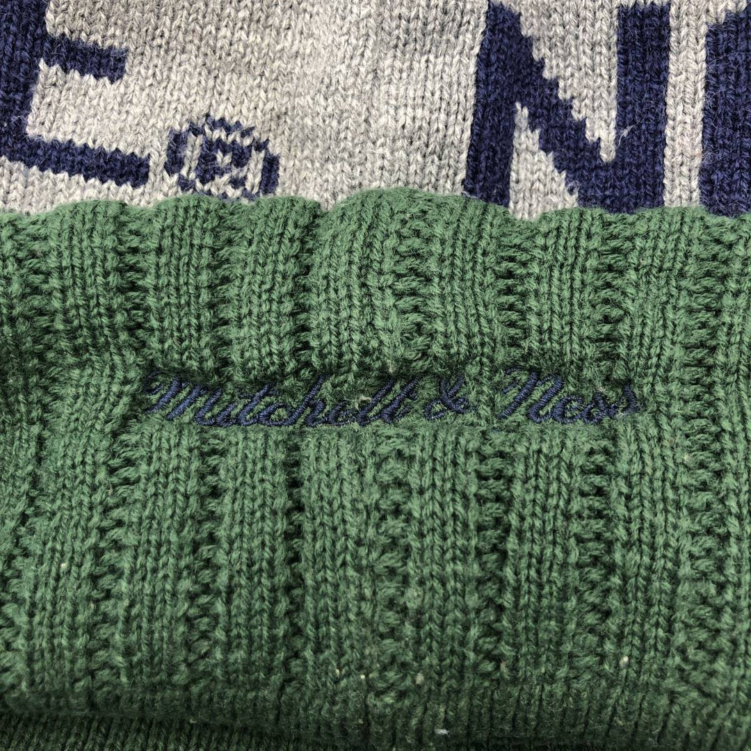 MITCHELL AND NESS Notre Dame Fighting Irish College Knit Beanie, One Size Fits Most acrylic gray type Vintage Second Hand