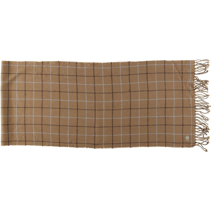 Lacoste wool scarf wool Khaki type beige Vintage Second Hand