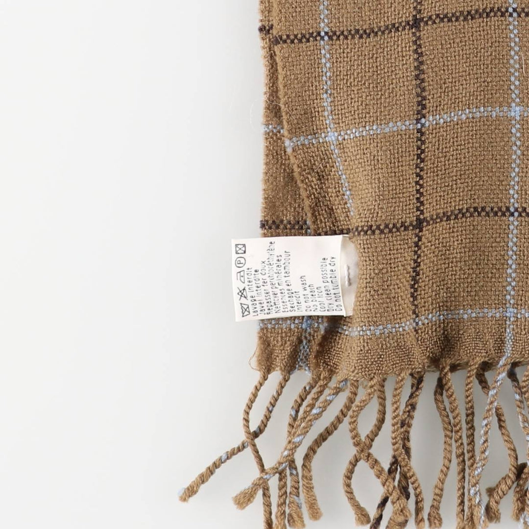 Lacoste wool scarf wool Khaki type beige Vintage Second Hand