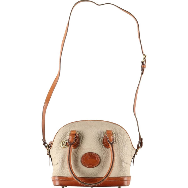 Dooney and Bourke 2-Way Shoulder Bag, Made in USA, Vintage genuine leather brown type Vintage Second Hand