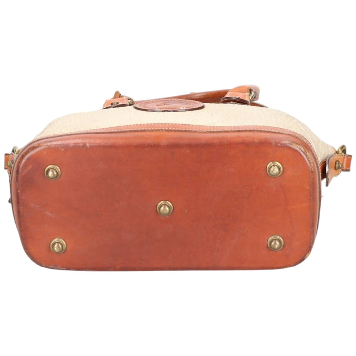 Dooney and Bourke 2-Way Shoulder Bag, Made in USA, Vintage genuine leather brown type Vintage Second Hand