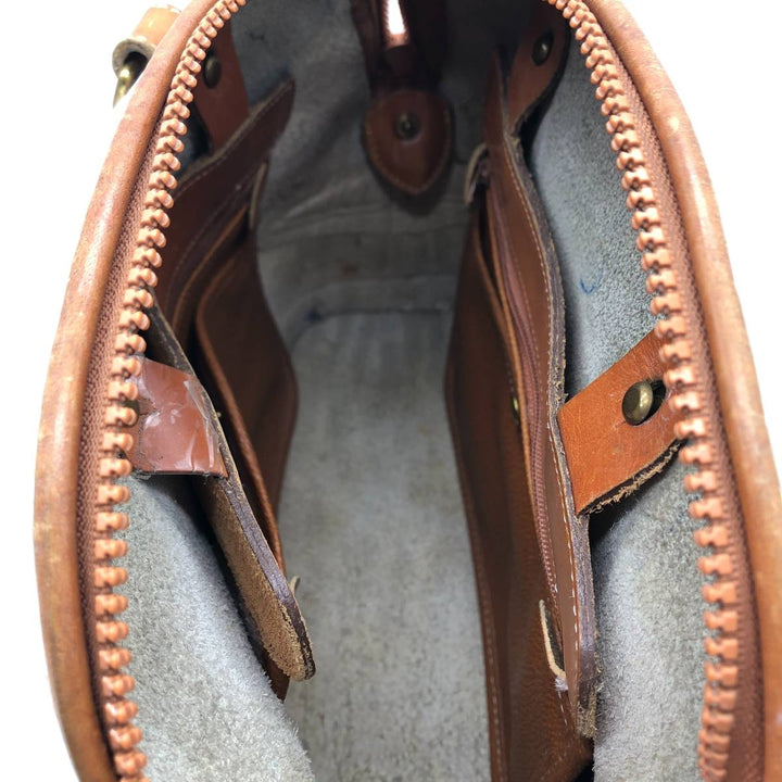 Dooney and Bourke 2-Way Shoulder Bag, Made in USA, Vintage genuine leather brown type Vintage Second Hand