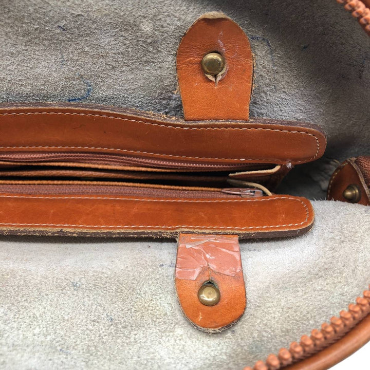 Dooney and Bourke 2-Way Shoulder Bag, Made in USA, Vintage genuine leather brown type Vintage Second Hand