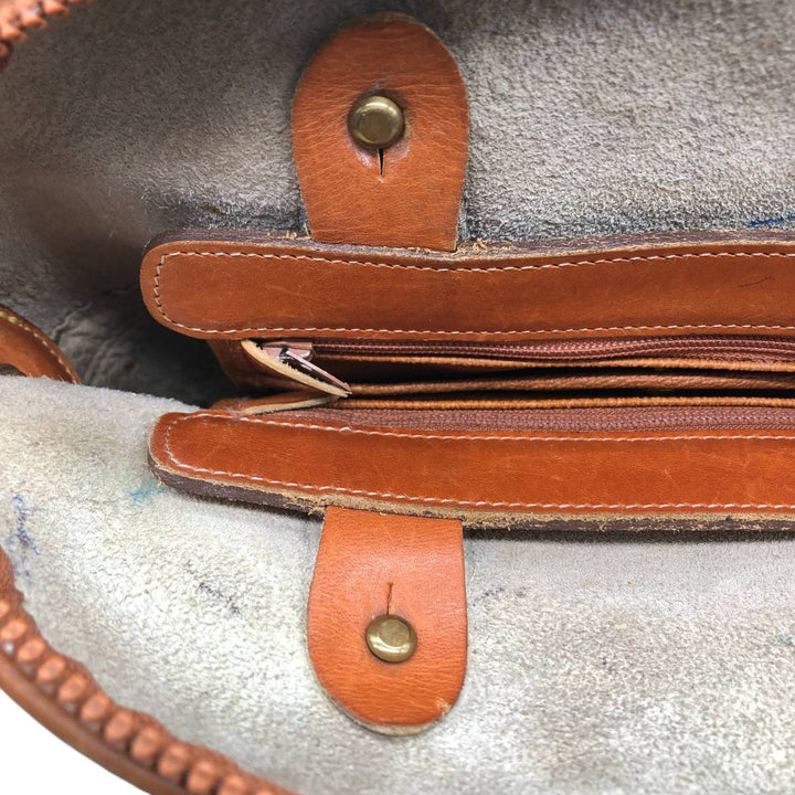 Dooney and Bourke 2-Way Shoulder Bag, Made in USA, Vintage genuine leather brown type Vintage Second Hand