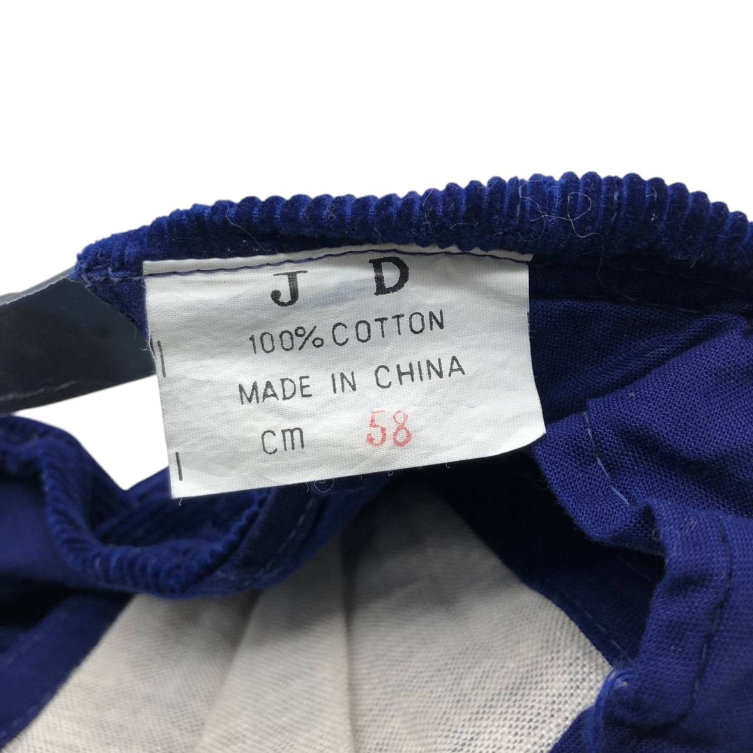Vintage 90'S JD Corduroy Cap, Free Size cotton navy blue type Vintage Second Hand