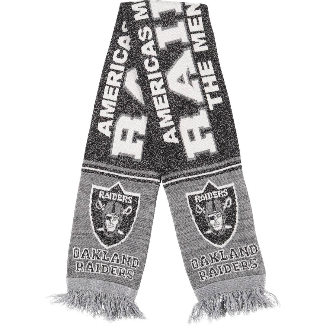 NFL LAS VEGAS RAIDERS Acrylic Scarf unclear black type Vintage Second Hand