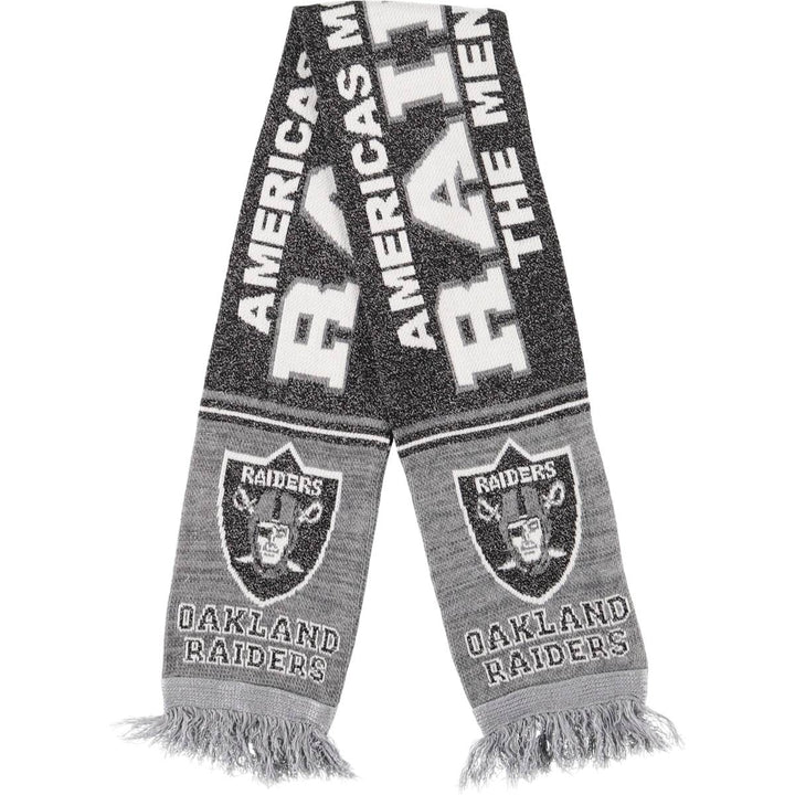 NFL LAS VEGAS RAIDERS Acrylic Scarf unclear black type Vintage Second Hand
