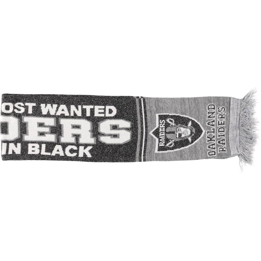NFL LAS VEGAS RAIDERS Acrylic Scarf unclear black type Vintage Second Hand