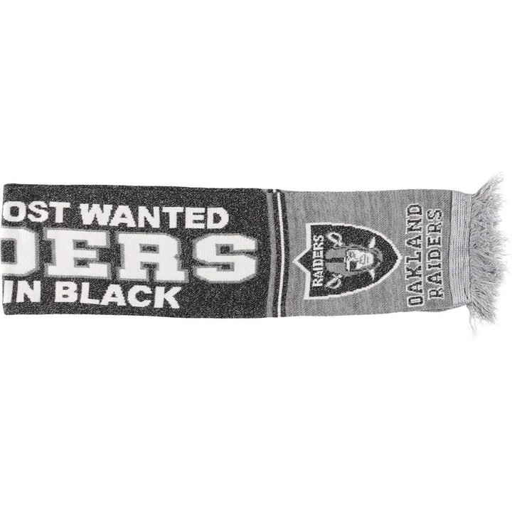 NFL LAS VEGAS RAIDERS Acrylic Scarf unclear black type Vintage Second Hand