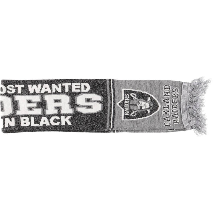 NFL LAS VEGAS RAIDERS Acrylic Scarf unclear black type Vintage Second Hand