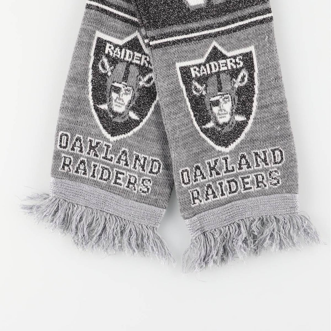 NFL LAS VEGAS RAIDERS Acrylic Scarf unclear black type Vintage Second Hand