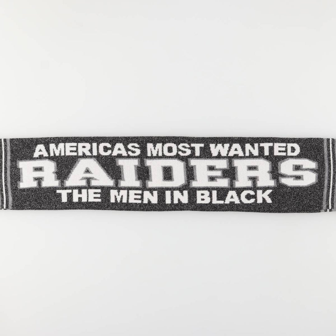 NFL LAS VEGAS RAIDERS Acrylic Scarf unclear black type Vintage Second Hand