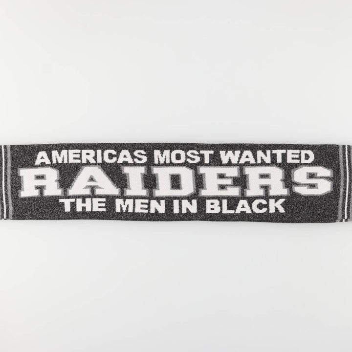 NFL LAS VEGAS RAIDERS Acrylic Scarf unclear black type Vintage Second Hand