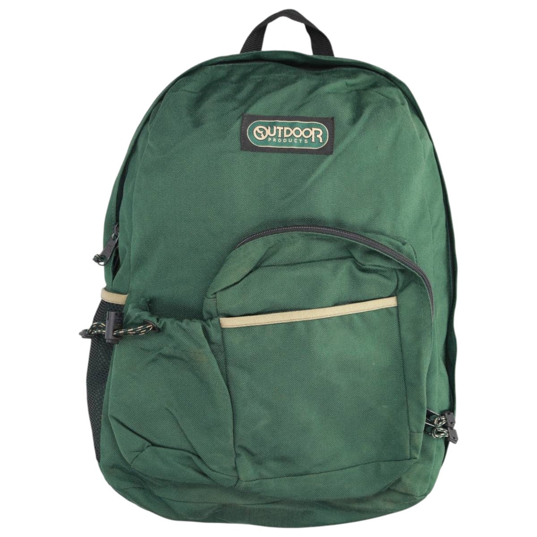 90'S Outdoor Products Logo Patch Backpack, Made in USA - Vintage unclear Green type dark green Vintage Second Hand