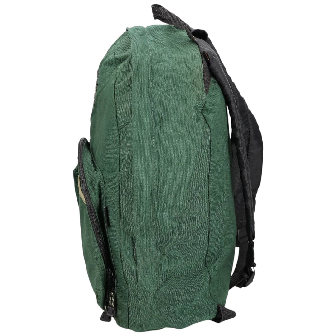 90'S Outdoor Products Logo Patch Backpack, Made in USA - Vintage unclear Green type dark green Vintage Second Hand