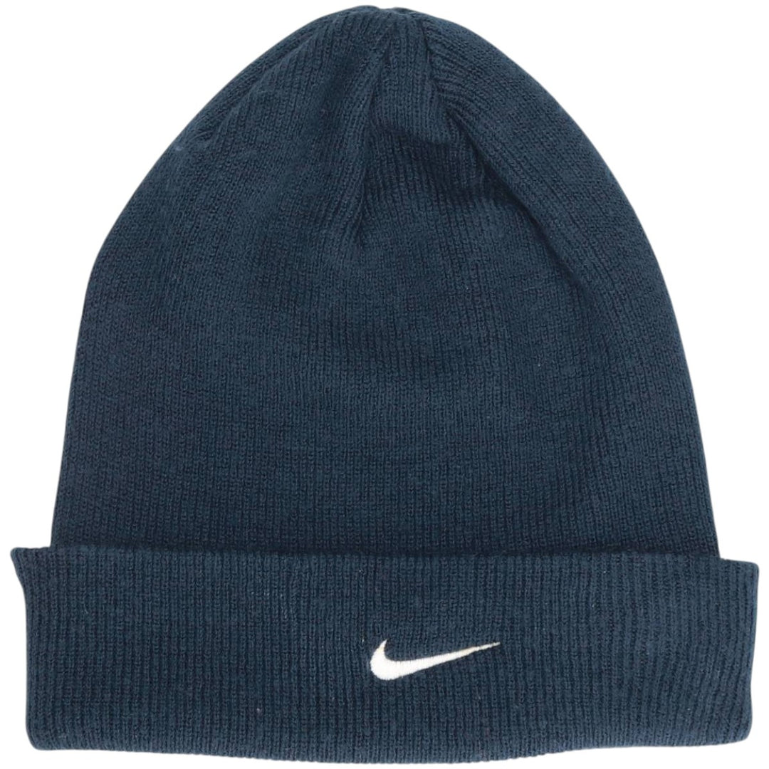 90'S Nike knit beanie, one size fits all, vintage acrylic navy blue type Vintage Second Hand
