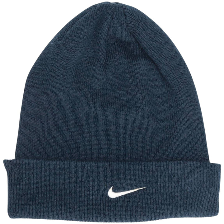 90'S Nike knit beanie, one size fits all, vintage acrylic navy blue type Vintage Second Hand