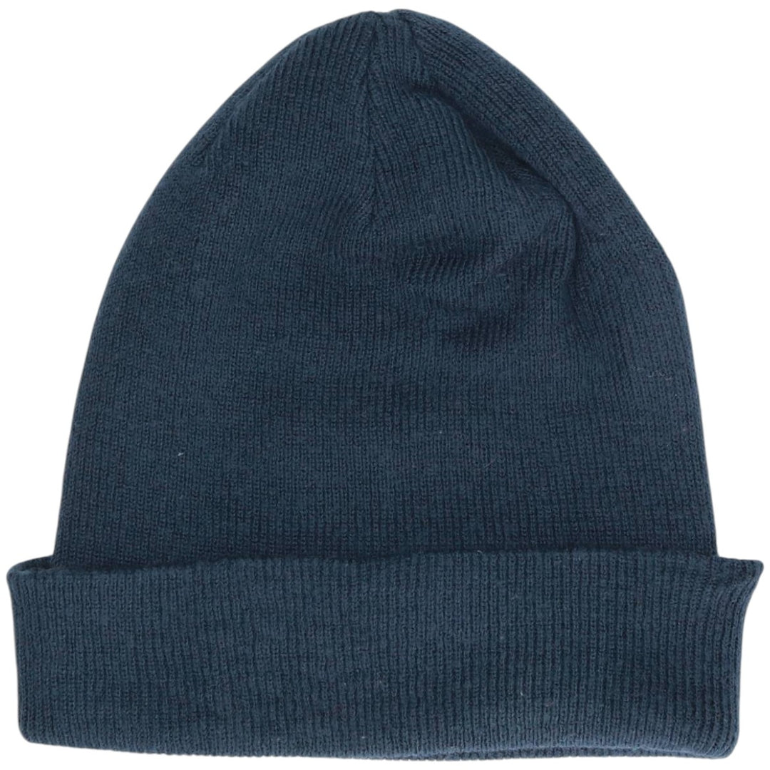 90'S Nike knit beanie, one size fits all, vintage acrylic navy blue type Vintage Second Hand