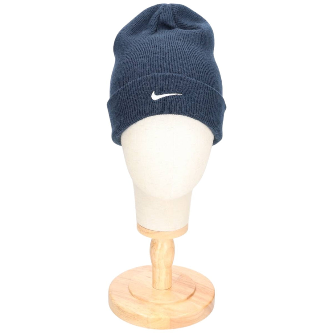 90'S Nike knit beanie, one size fits all, vintage acrylic navy blue type Vintage Second Hand