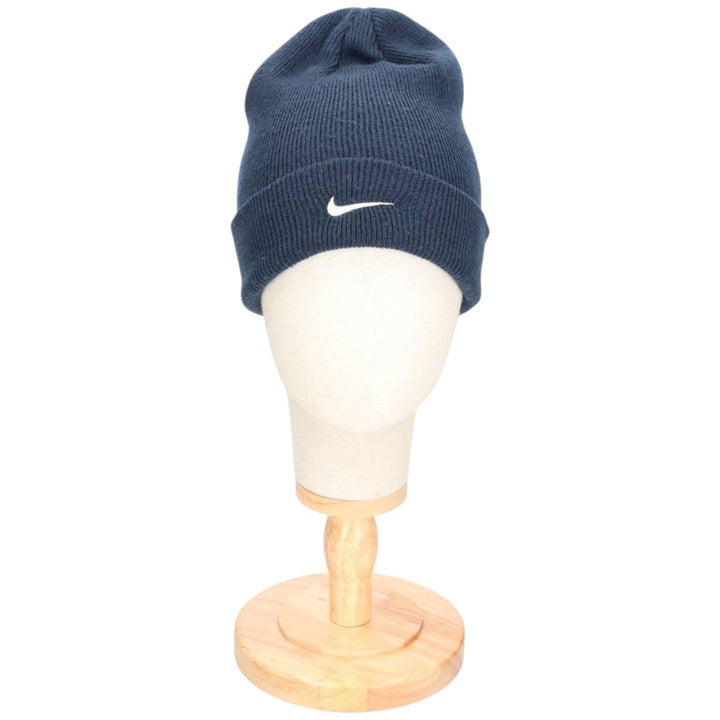 90'S Nike knit beanie, one size fits all, vintage acrylic navy blue type Vintage Second Hand