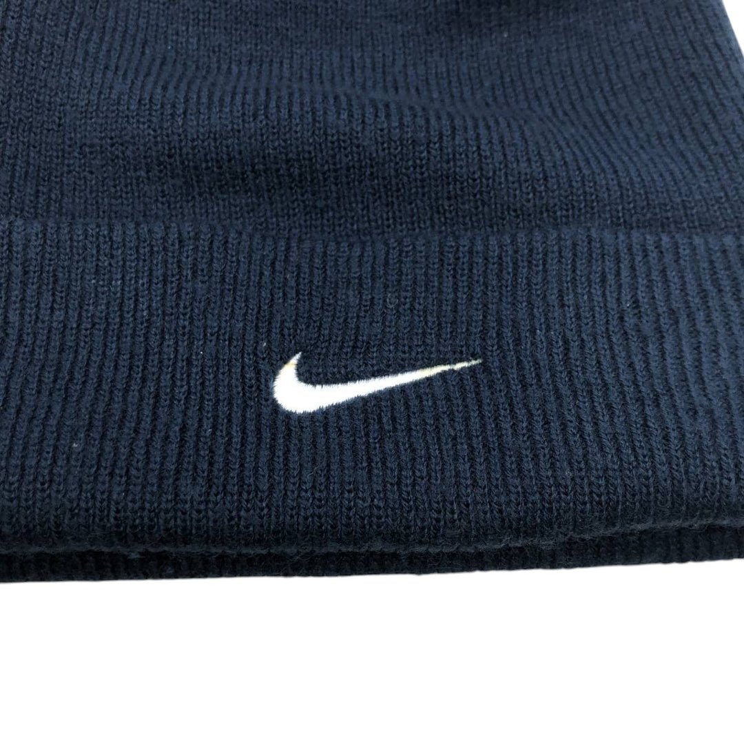 90'S Nike knit beanie, one size fits all, vintage acrylic navy blue type Vintage Second Hand