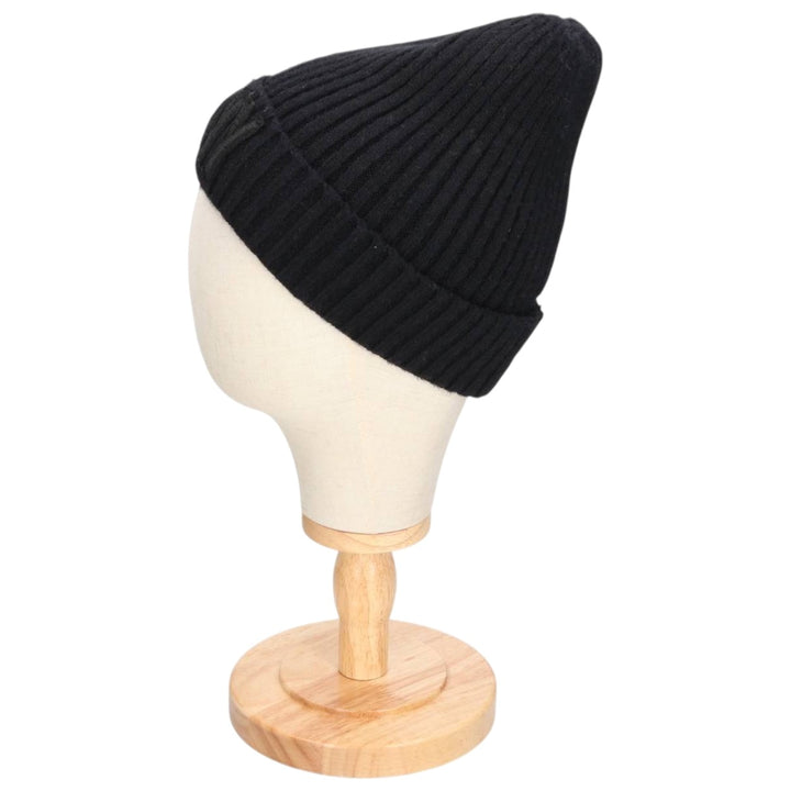 DKNY Ribbed Knit Beanie (Free Size) acrylic black type Vintage Second Hand
