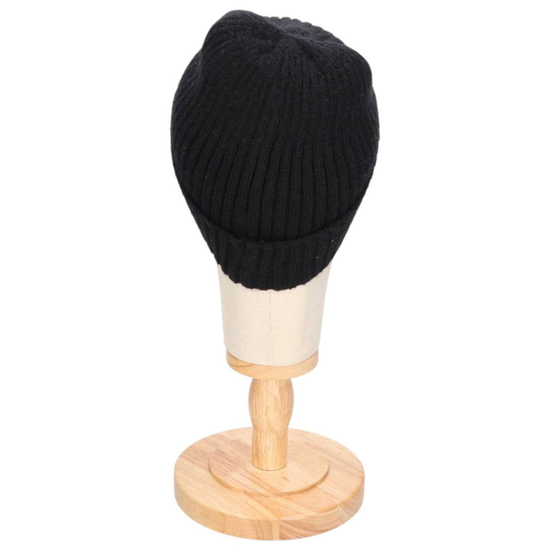 DKNY Ribbed Knit Beanie (Free Size) acrylic black type Vintage Second Hand