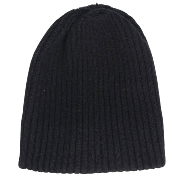 DKNY Ribbed Knit Beanie (Free Size) acrylic black type Vintage Second Hand