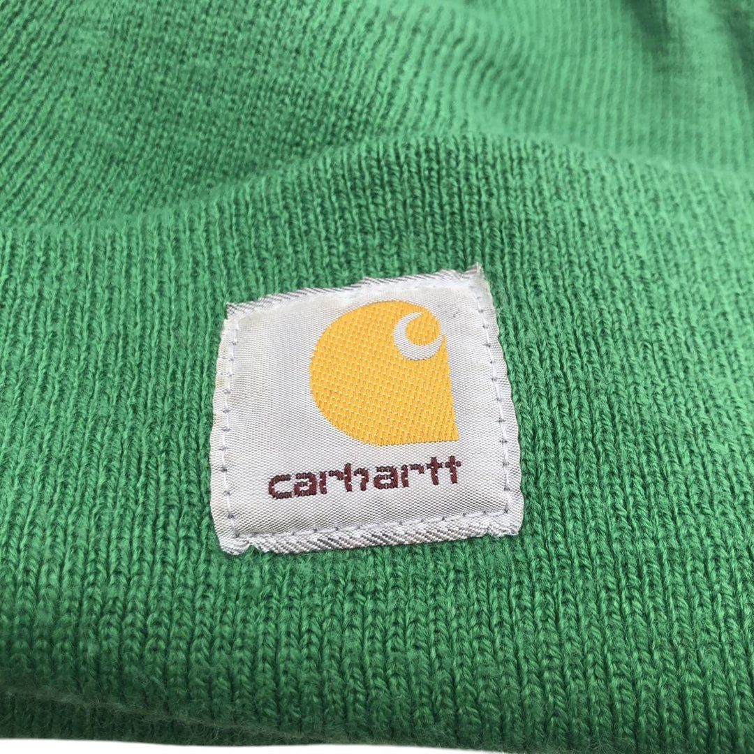 Carhartt Knit Beanie, Made in USA, One Size Fits Most acrylic Green type dark green Vintage Second Hand