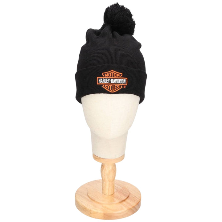 Harley-Davidson knit beanie, one size fits all acrylic black type Vintage Second Hand