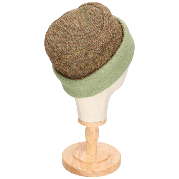 Anna Macneil Harris Tweed Roll Cap, Made in Scotland, One Size Fits All unclear Khaki type Vintage Second Hand