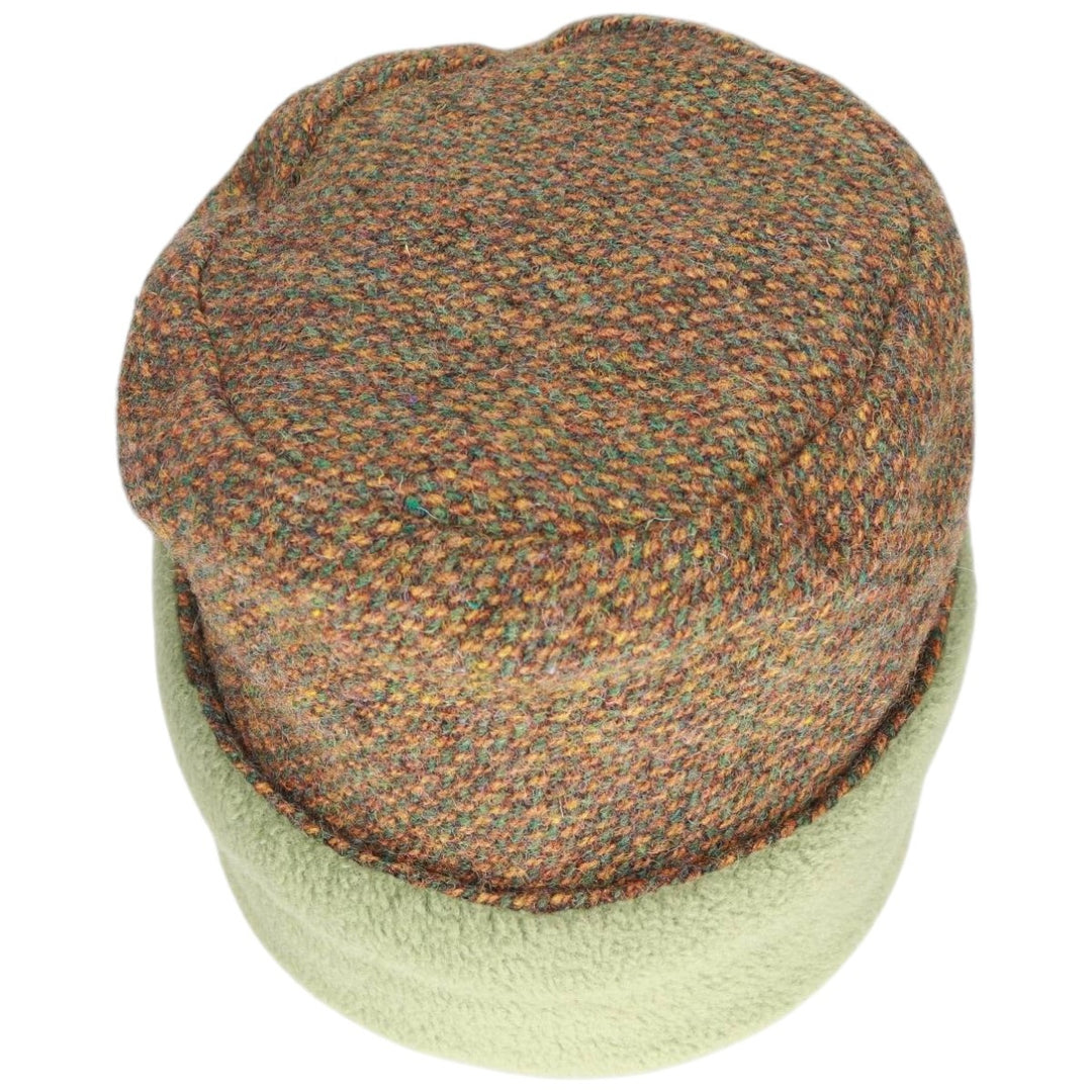 Anna Macneil Harris Tweed Roll Cap, Made in Scotland, One Size Fits All unclear Khaki type Vintage Second Hand