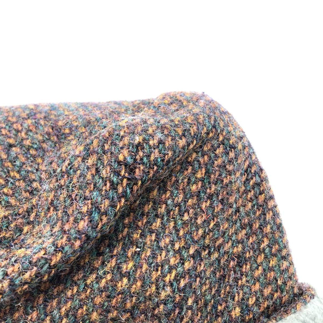 Anna Macneil Harris Tweed Roll Cap, Made in Scotland, One Size Fits All unclear Khaki type Vintage Second Hand
