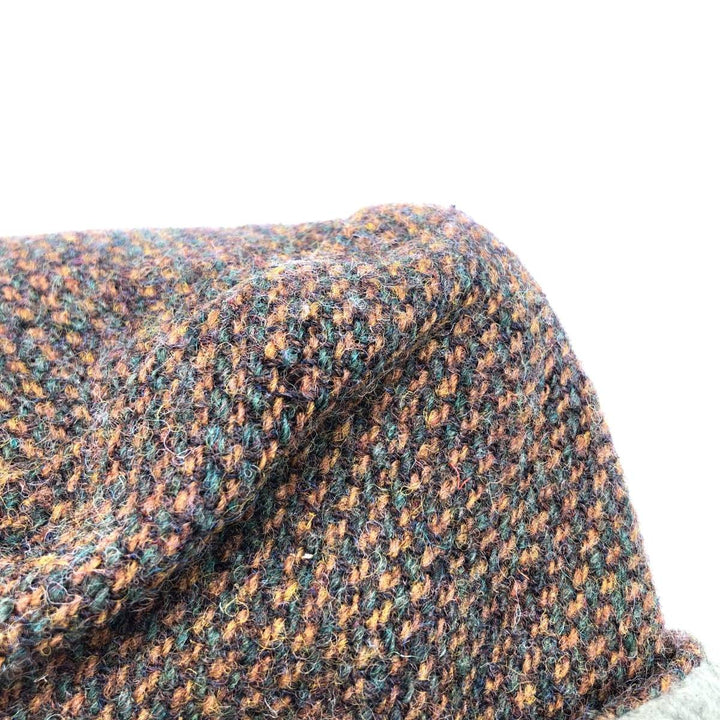 Anna Macneil Harris Tweed Roll Cap, Made in Scotland, One Size Fits All unclear Khaki type Vintage Second Hand