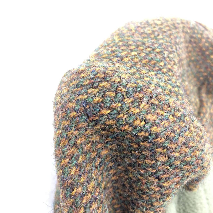 Anna Macneil Harris Tweed Roll Cap, Made in Scotland, One Size Fits All unclear Khaki type Vintage Second Hand