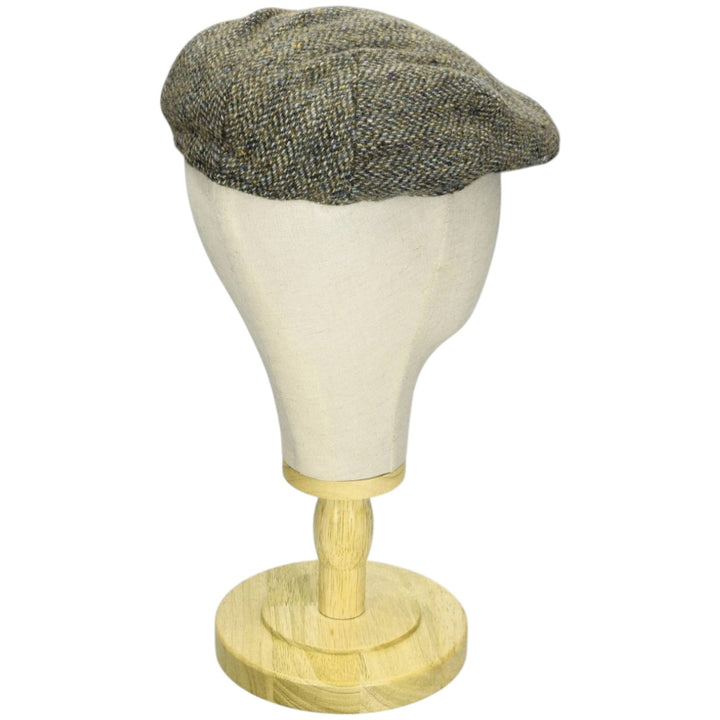 FAILSWORTH Harris Tweed Color Nep Herringbone Hunting Cap (Free Size) wool Khaki type Vintage Second Hand